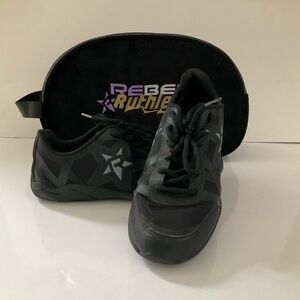 Rebel Ruthless Cheer Shoes Blackout with carrying pouch